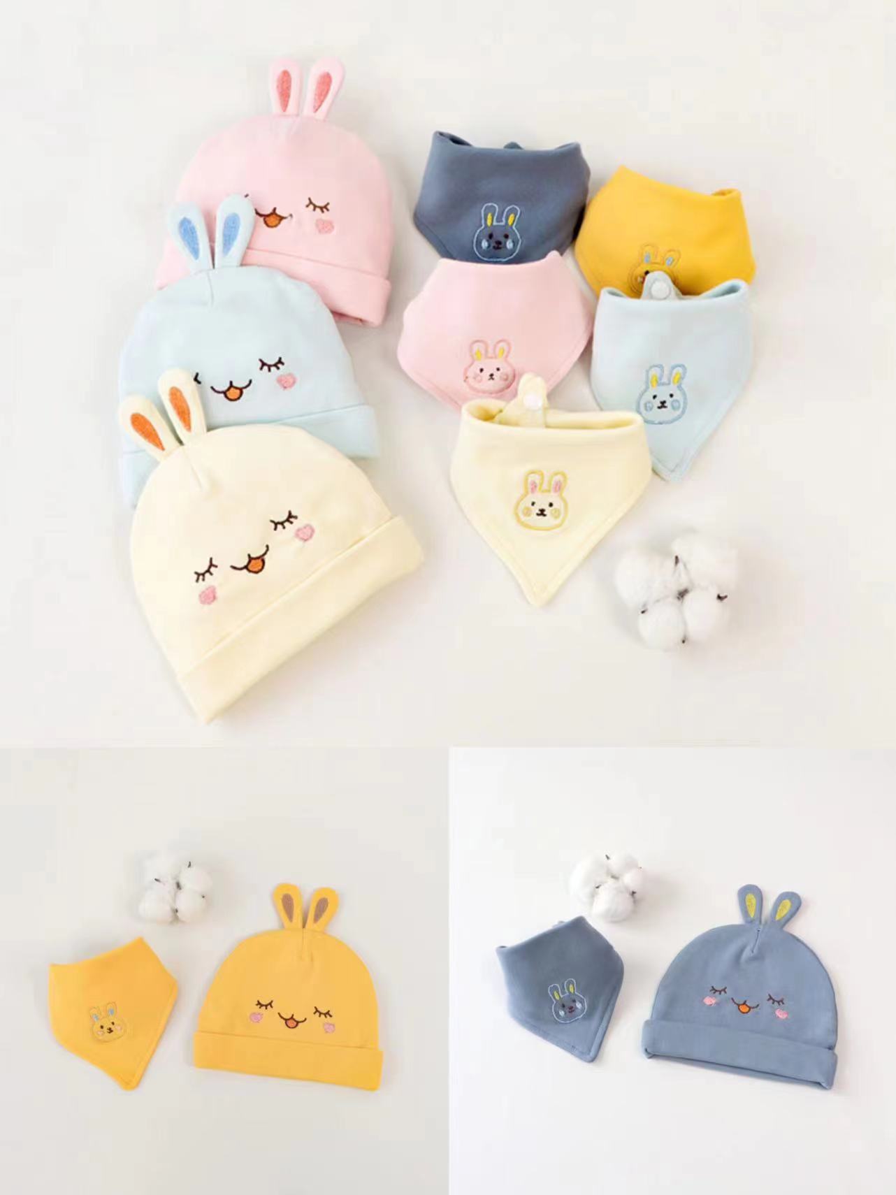 Cotton Baby Hat Yellow Beige Cute Comfortable Warm details Picture