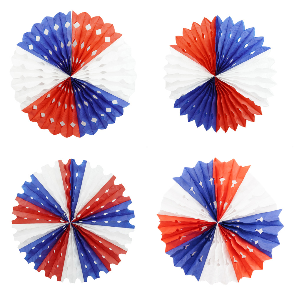 Customized decorative items of the red, white and blue special-shaped paper hanging flag of Chile for National Day Customized decorative items of the red, white and blue special-shaped paper hanging flag of Chile for National Day