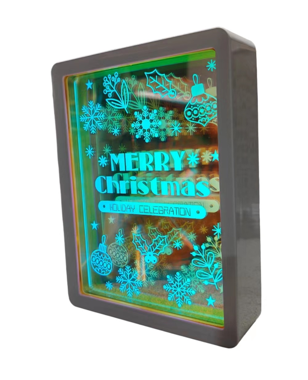 3D Colorful Small Table Lamp Decoration Rechargeable Valentine's Day Gift Festive Atmosphere Decorative Abyss Thousand Layer Night Light Specification drawing
