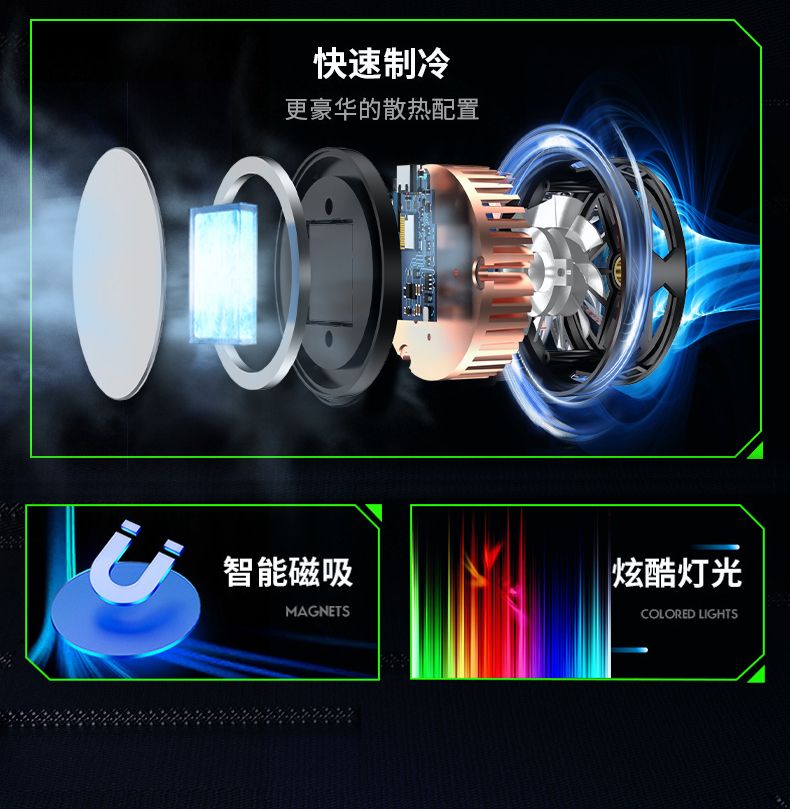 手机磁吸半导体散热器手机散热器详情3
