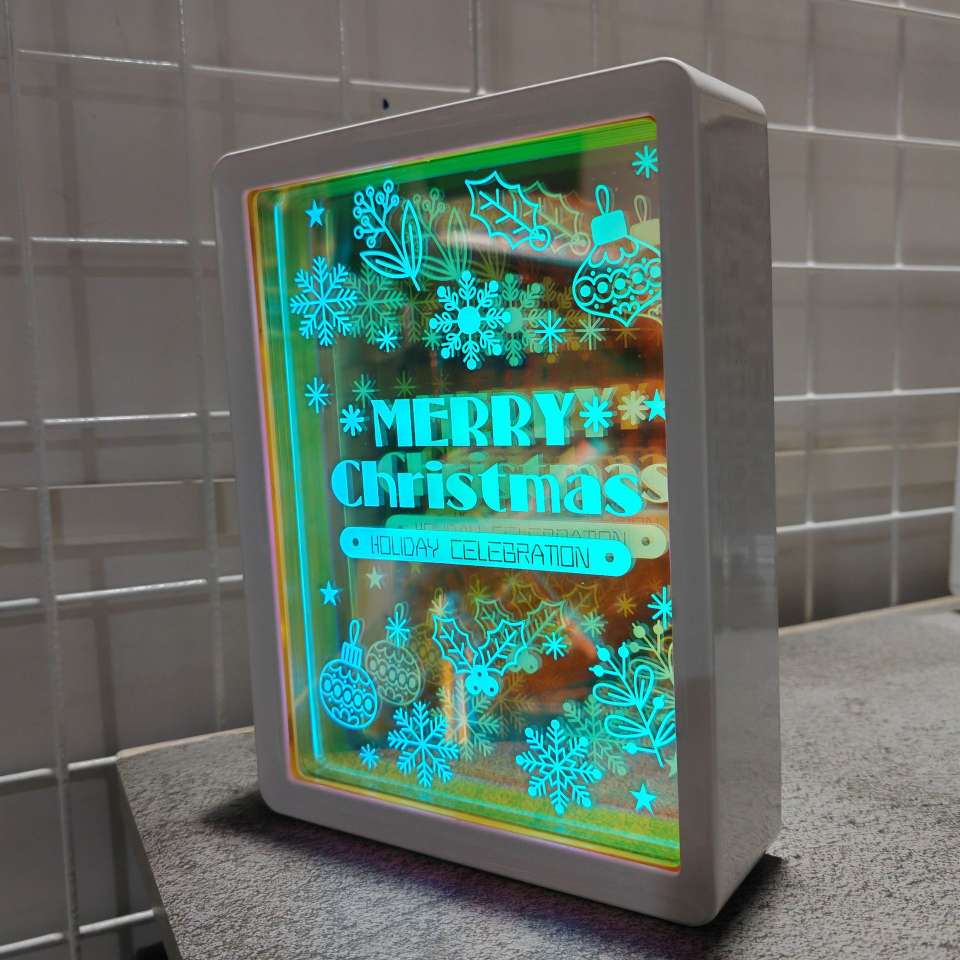 3D Colorful Small Table Lamp Decoration Rechargeable Valentine's Day Gift Festive Atmosphere Decorative Abyss Thousand Layer Night Light undefined