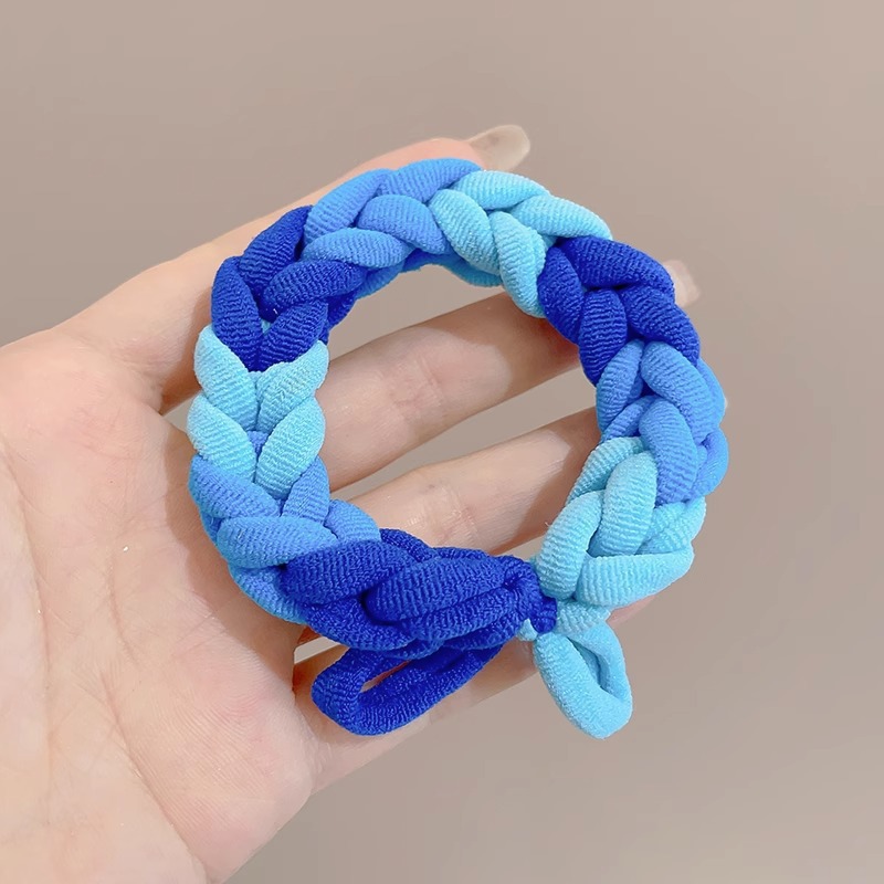 手工编织多巴胺发圈头绳发绳女扎头发橡皮筋可爱情侣手链发饰批发详情图10