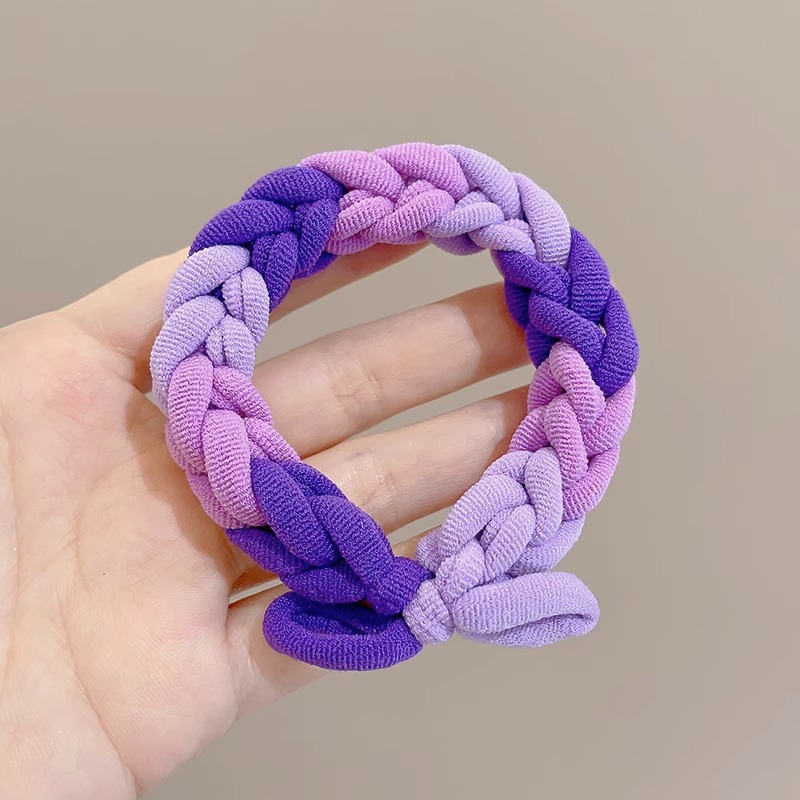 手工编织多巴胺发圈头绳发绳女扎头发橡皮筋可爱情侣手链发饰批发详情图4
