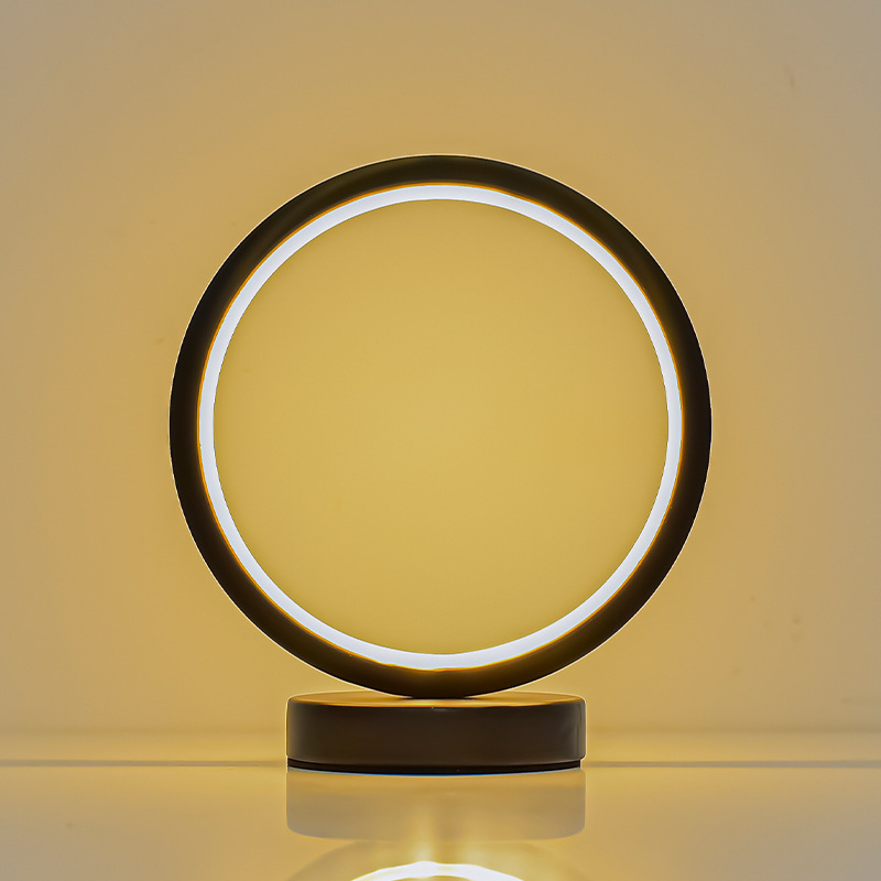 Creative Bedroom Bedside Lamp Nordic Simple Modern Nightlight Sleep Round Led Lamp Decorated Dormitory Desk Specification drawing