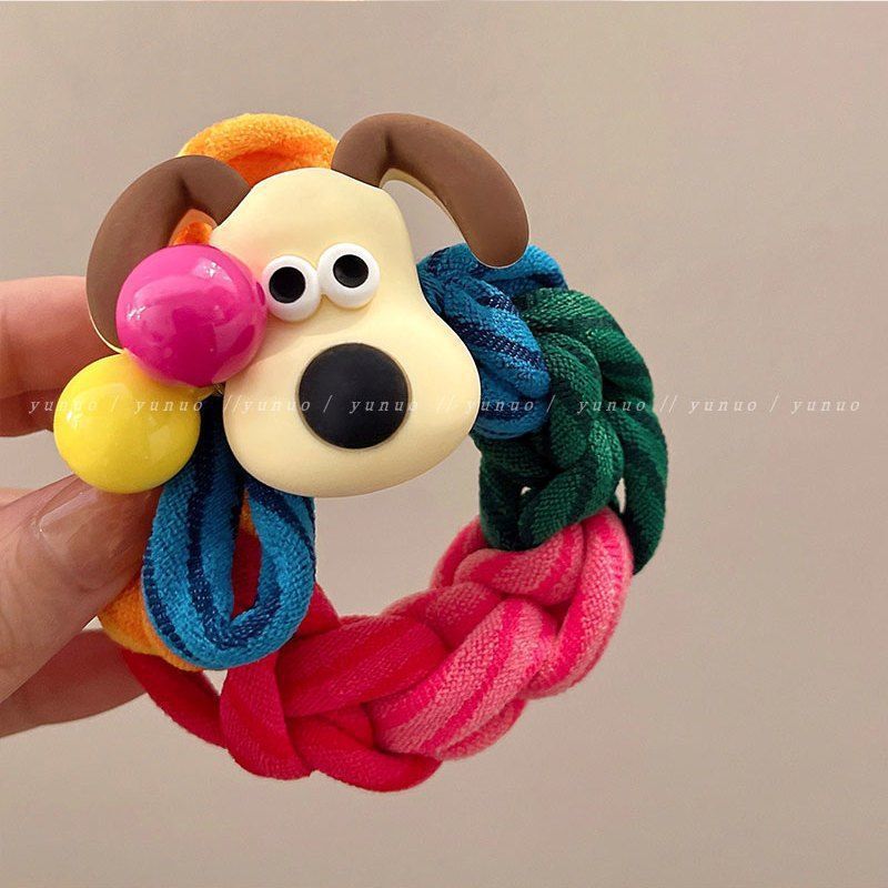 手工编织多巴胺发圈头绳发绳女扎头发橡皮筋可爱情侣手链发饰批发详情图7