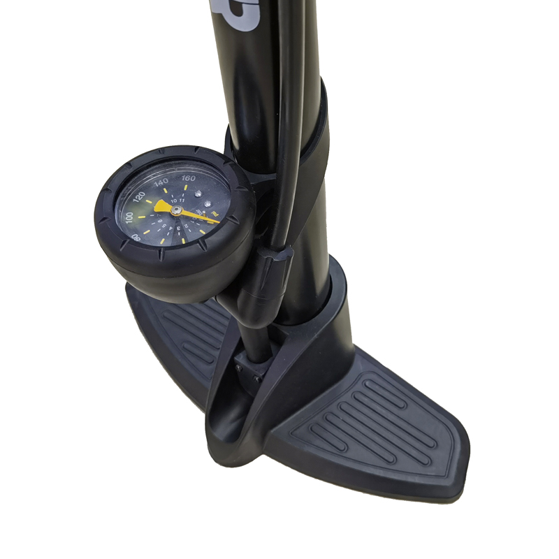 GP-6138B floor-standing air pump with watch, basketball toy air pump, bicycle air pump, car air pump, portable household bicycle air pump Item Picture