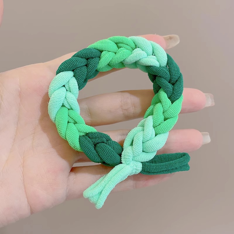 手工编织多巴胺发圈头绳发绳女扎头发橡皮筋可爱情侣手链发饰批发详情图14