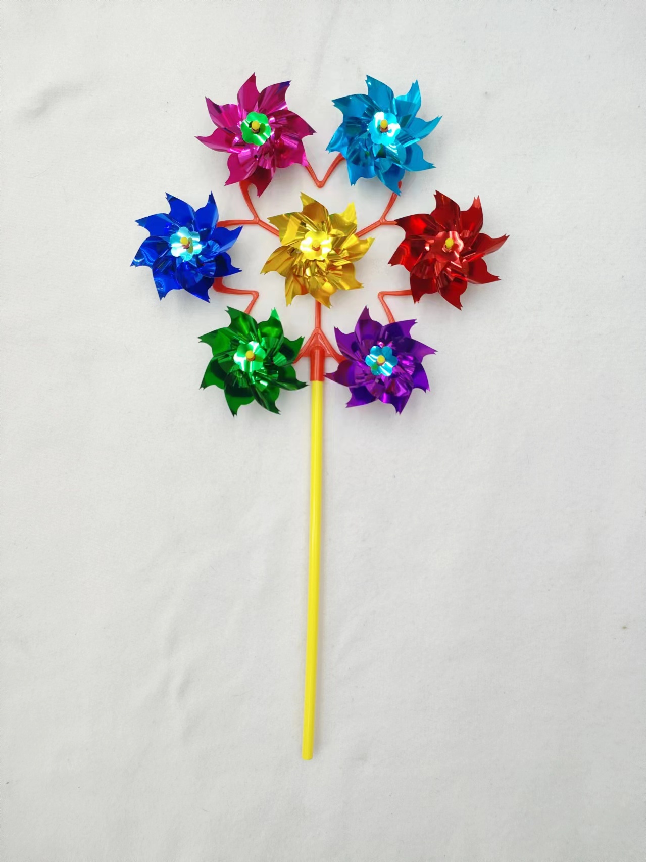 The seven-wheel large flower windmill series of outdoor children's traditional toys offers endless fun for parent-child interaction