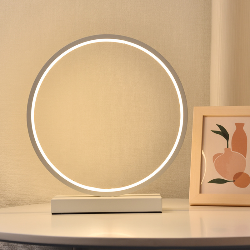Creative Bedroom Bedside Lamp Nordic Simple Modern Nightlight Sleep Round Led Lamp Decorated Dormitory Desk Application Scenario