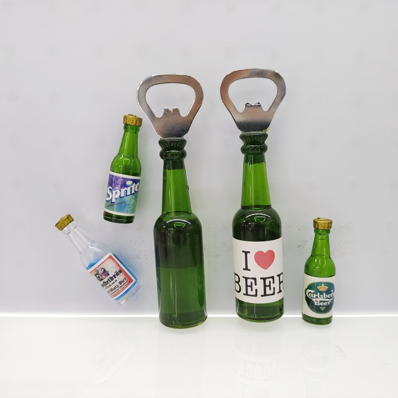 仿真酒瓶开瓶器 啤酒开瓶器起子 创意装饰酒吧装饰冰箱贴广告宣传赠品