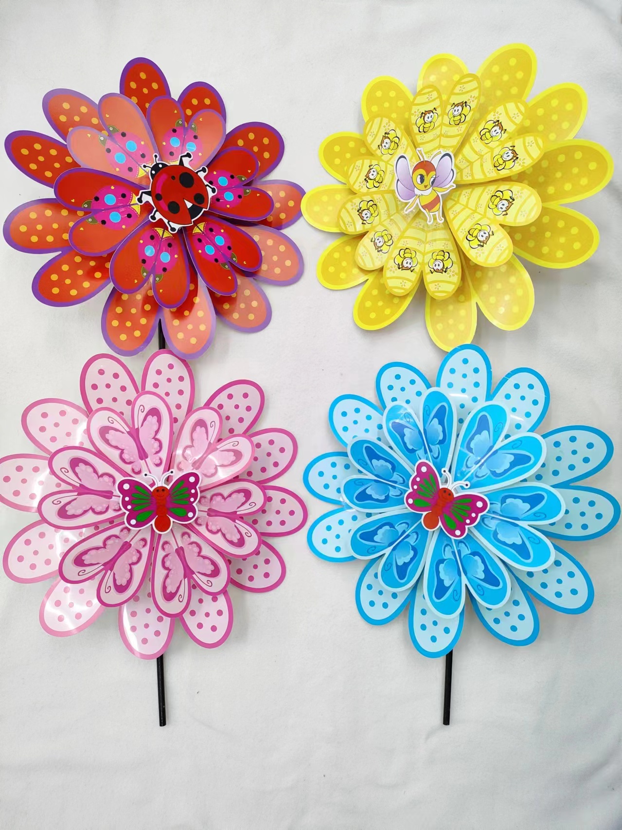 塑料昆虫爱心昆虫风车传统怀旧类玩具 激发创造力 儿童益智游戏礼物