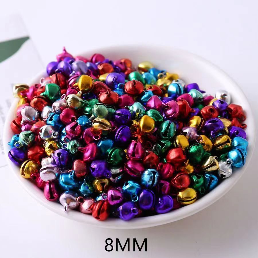 8mm colorful bell aluminum bell festival hanging accessory diy children's handmade seven-color small bell accessories details Picture