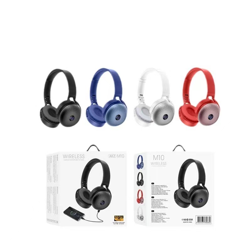M10头戴式无线蓝牙耳机 Type-C接口便携充电宝LED显示插卡跨境爆