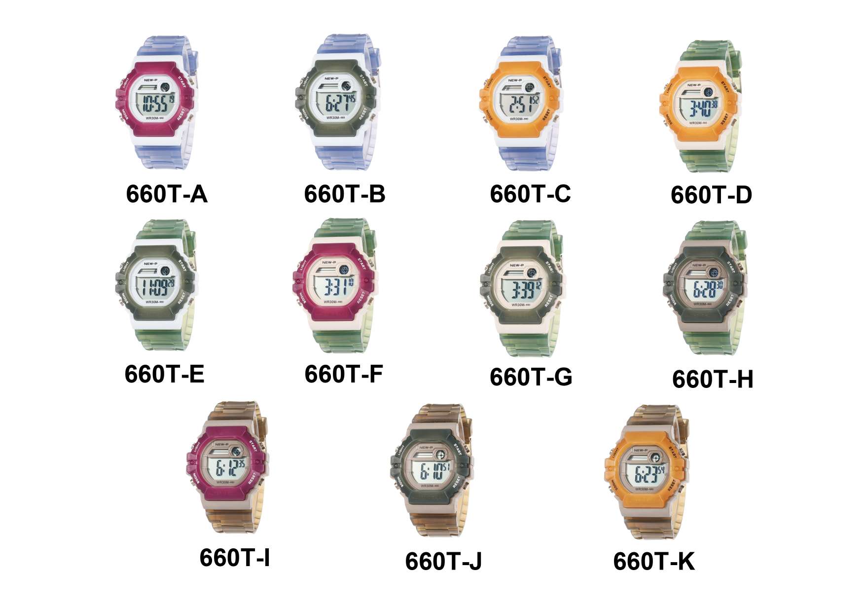 660T Jumping type student waterproof electronic watch