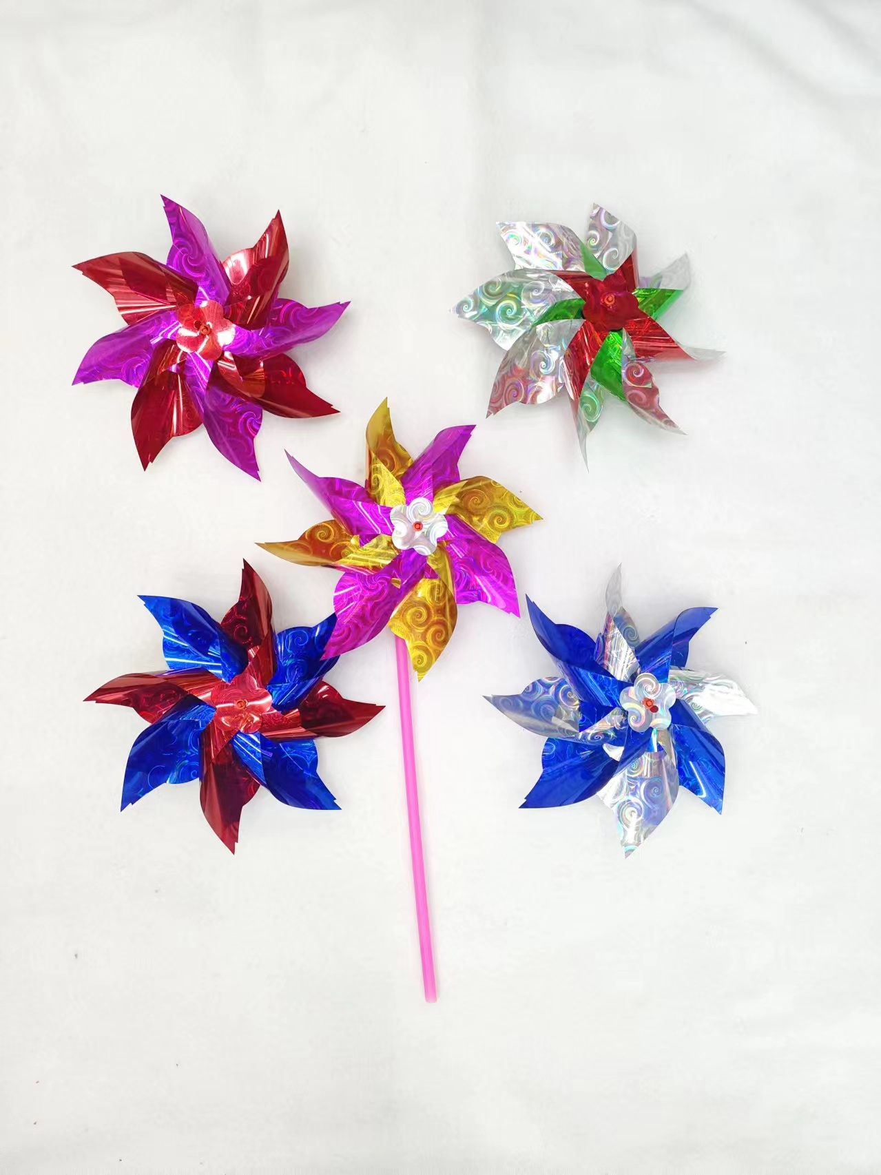 F14 laser street stall's best-selling windmill toys, small windmills, photo windmills, rotating, fun and colorful, children's favorite details Picture