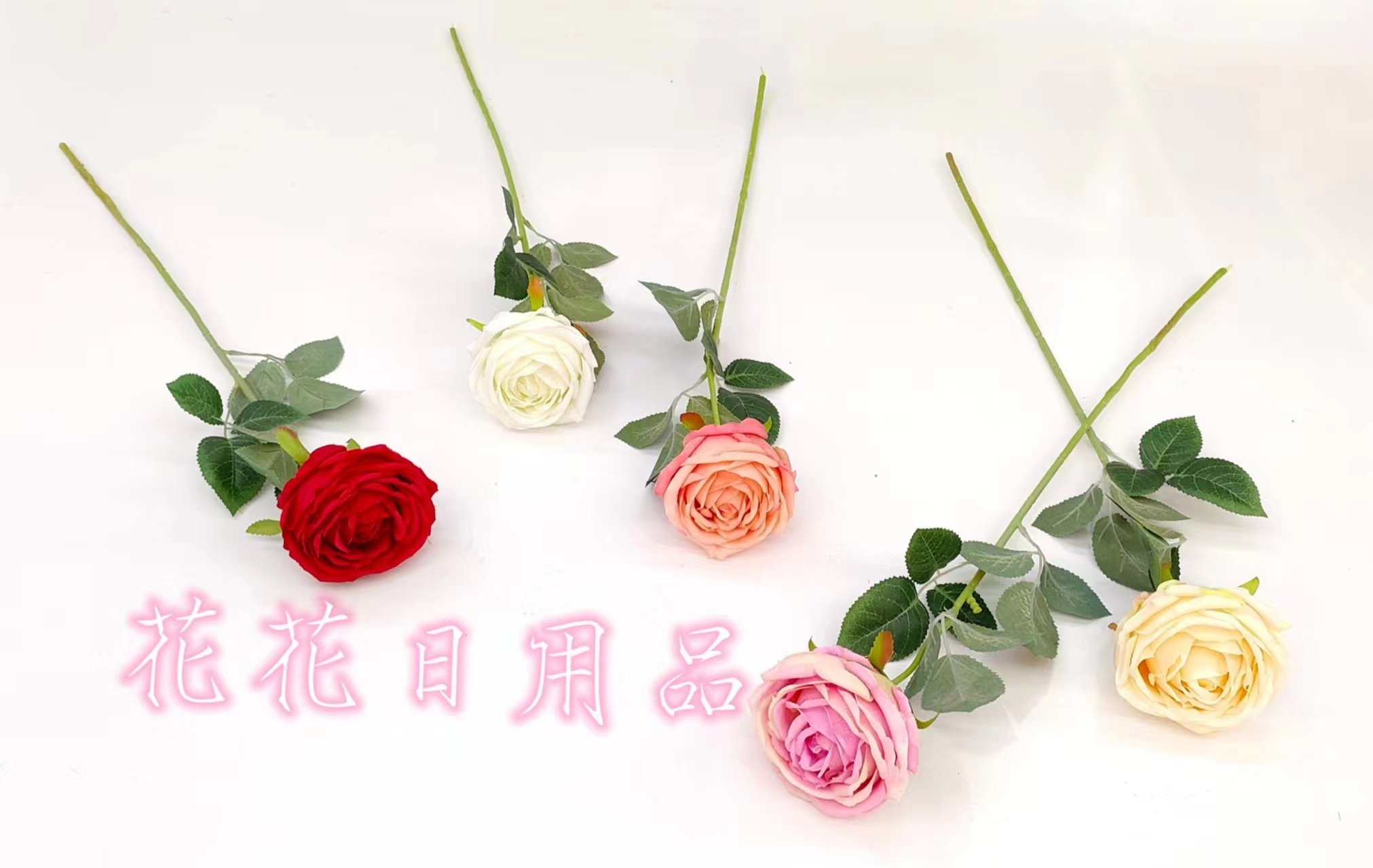 仿真花假花盆景单支花苞玫瑰花壁挂插花瓶摆件装饰品详情7