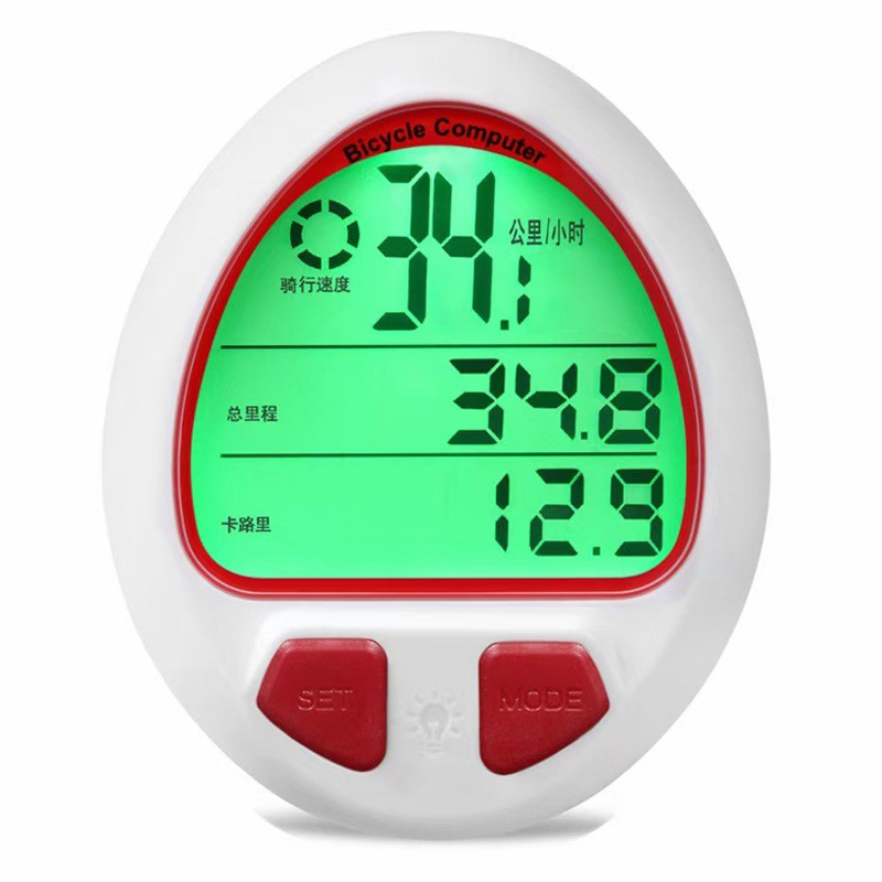 669 egg-shaped bicycle wired speedometer, waterproof backlit speedometer, mountain bike speedometer, large screen odometer, speedometer pic 5