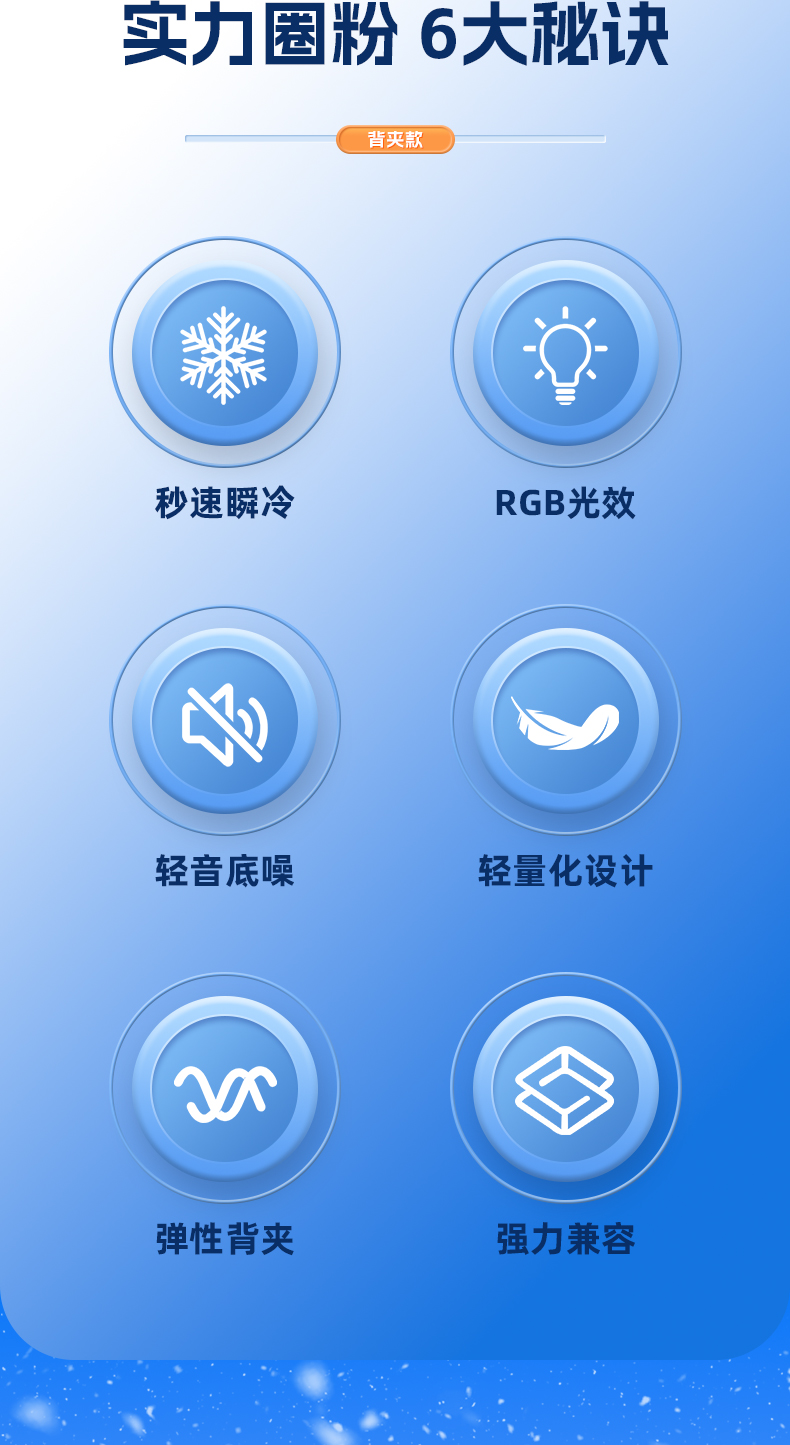 背夹半导体手机散热器二挡调节炫彩RGB电竞详情2