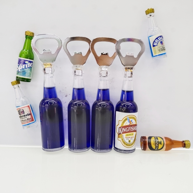 Practical bottle opener, simulated wine bottle, fridge magnet, bar fun decoration, home decoration, advertising promotion event, gift, Zhehui Craft 01 details Picture