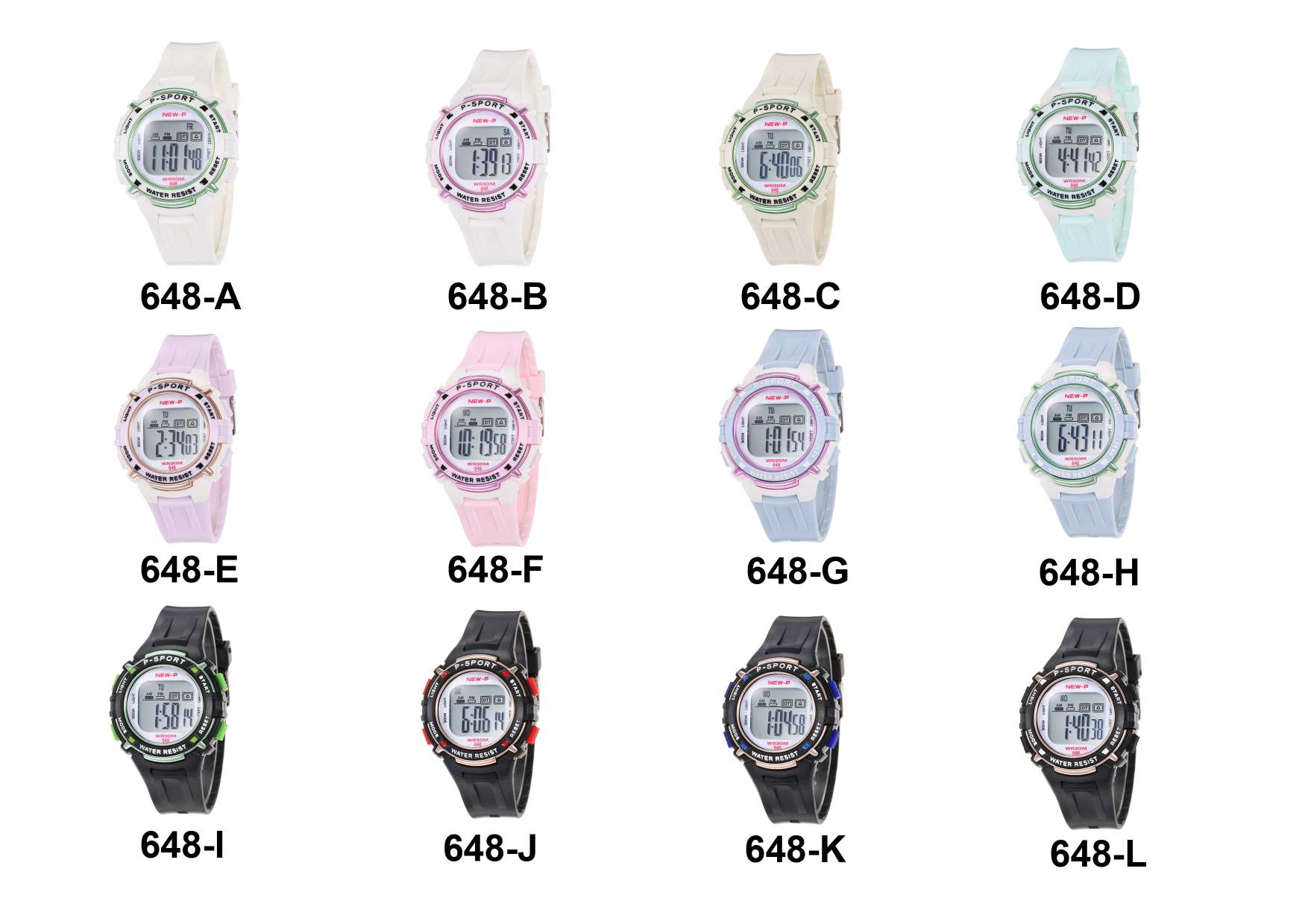 648 Jump Type Waterproof Electronic Watch For Students