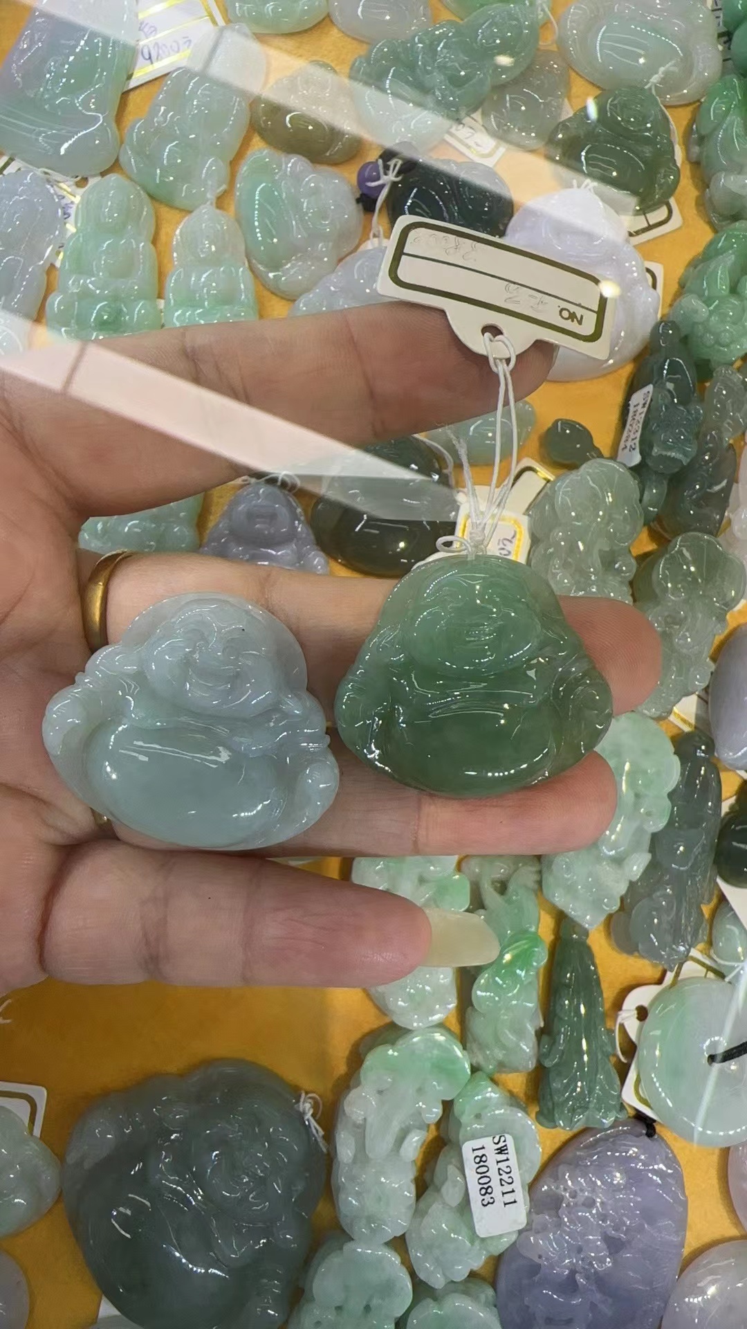 Real Natural Jade Buddha Maitreya Jade Pendant Item Picture