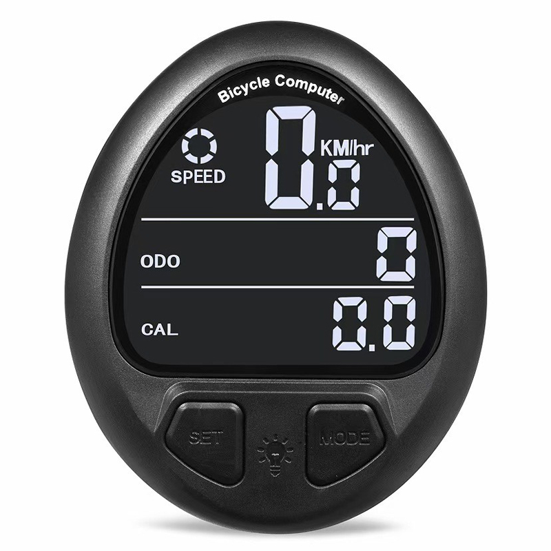 669 egg-shaped bicycle wired speedometer, waterproof backlit speedometer, mountain bike speedometer, large screen odometer, speedometer Item Picture