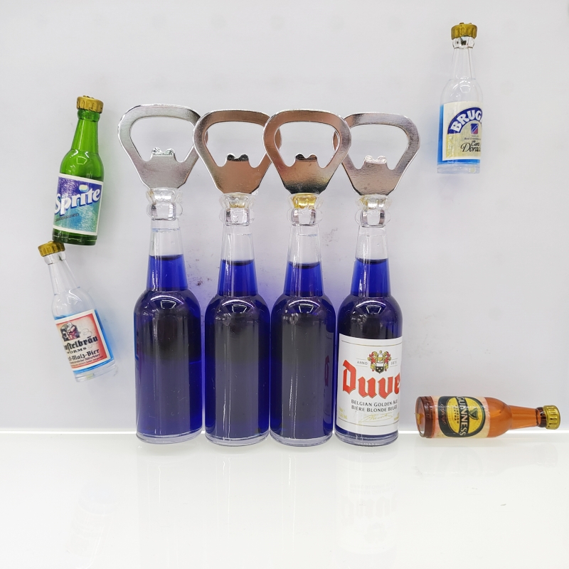 Practical bottle opener, simulated wine bottle, fridge magnet, bar fun decoration, home decoration, advertising promotion event, gift, Zhehui Craft 01 Item Picture