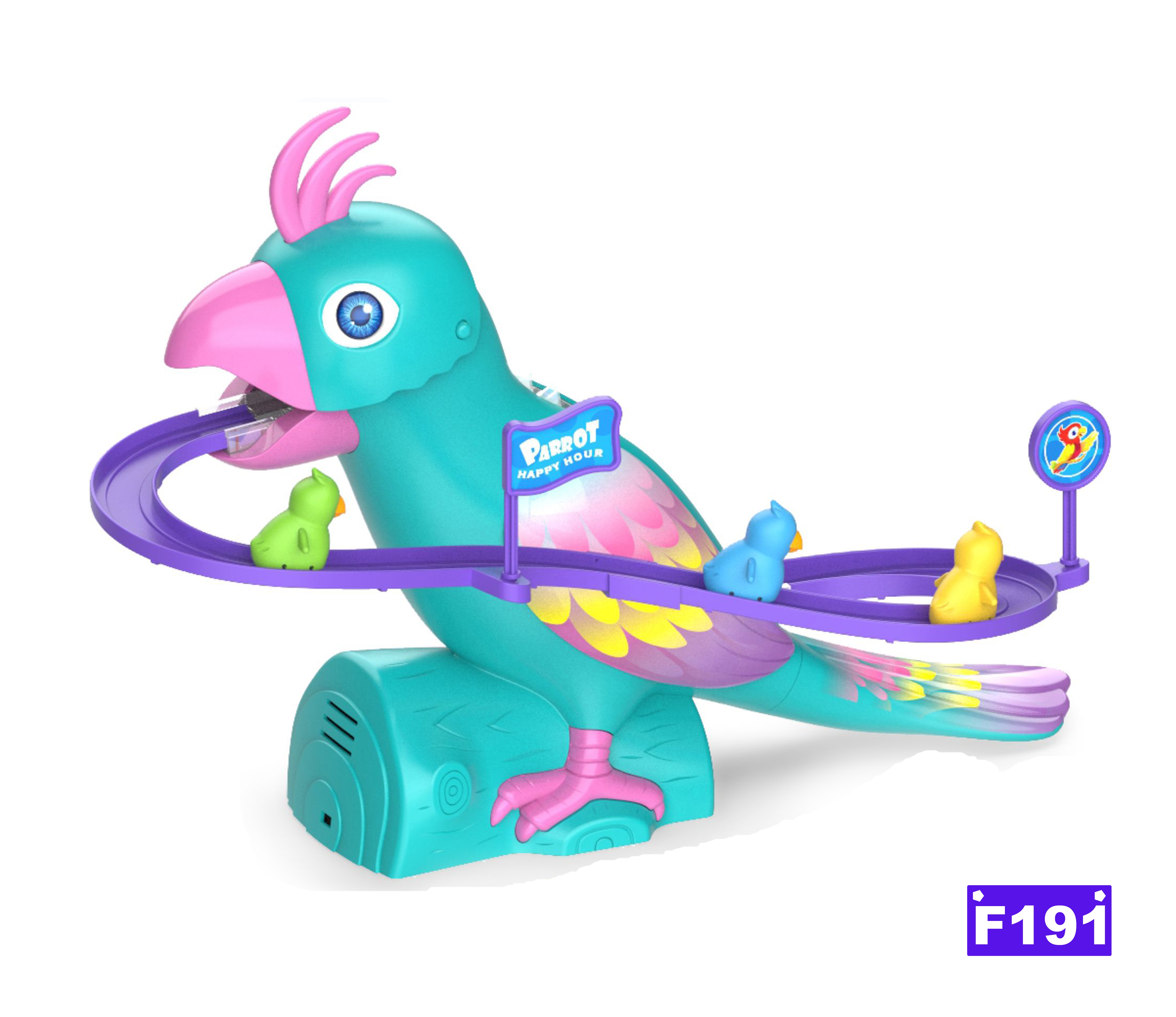 鹦鹉爬楼梯 电动滑梯玩具电动玩具 动物玩具 玩具鹦鹉 外贸玩具JUGUETE