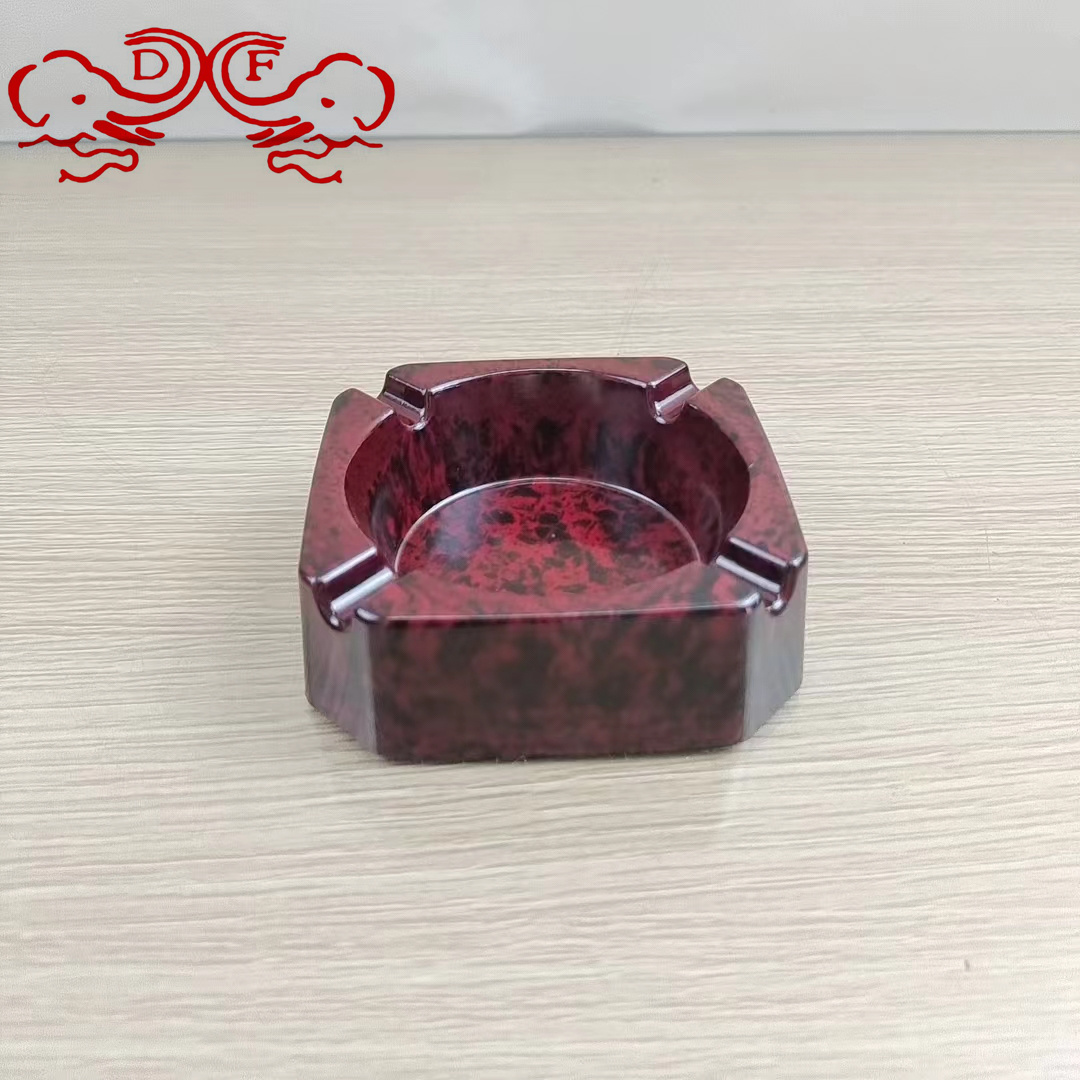 DF99199中式木纹烟灰缸创意家用酒店宾馆防摔防火烟缸客厅DF TRADINGHOUSE 