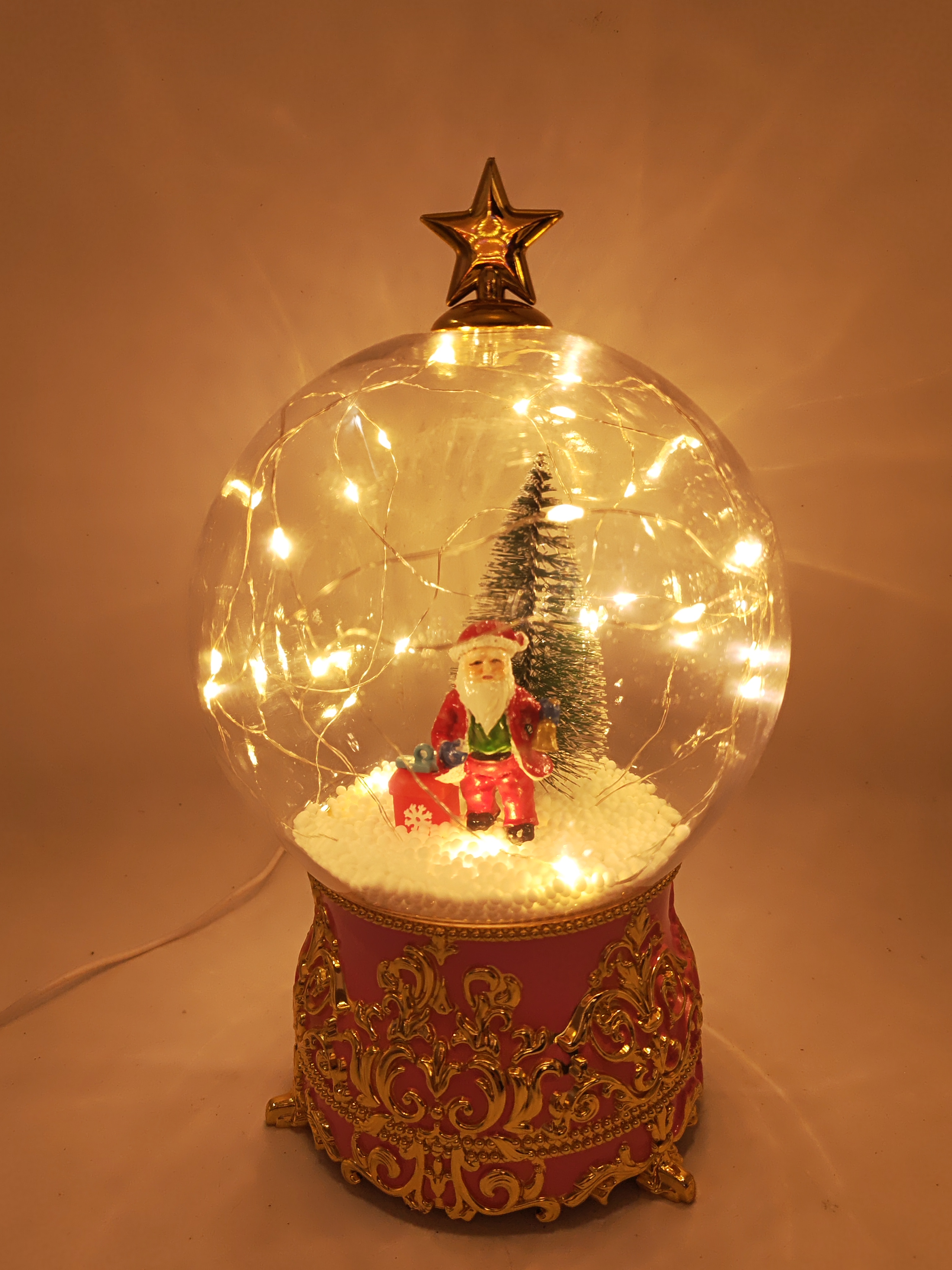 圣诞飘雪灯 工艺灯摆件 亚克力工艺品 圣诞礼物灯厂家直销