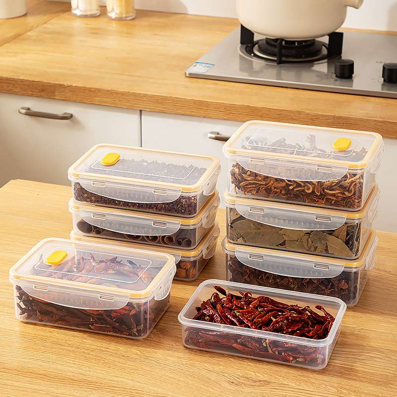 J52-2467 Condiment box: Household kitchen condiment storage sealed moisture-proof cabinet, spice storage box Specification image