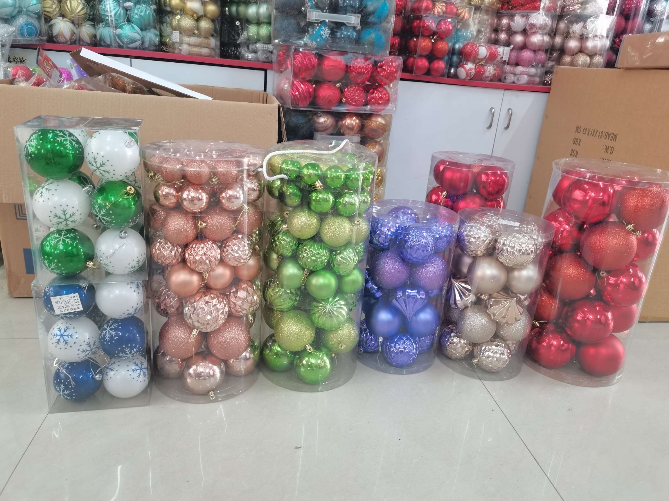 圣诞树装饰用品，袋装，盒装，筒装圣诞球，源头厂家直销详情图3
