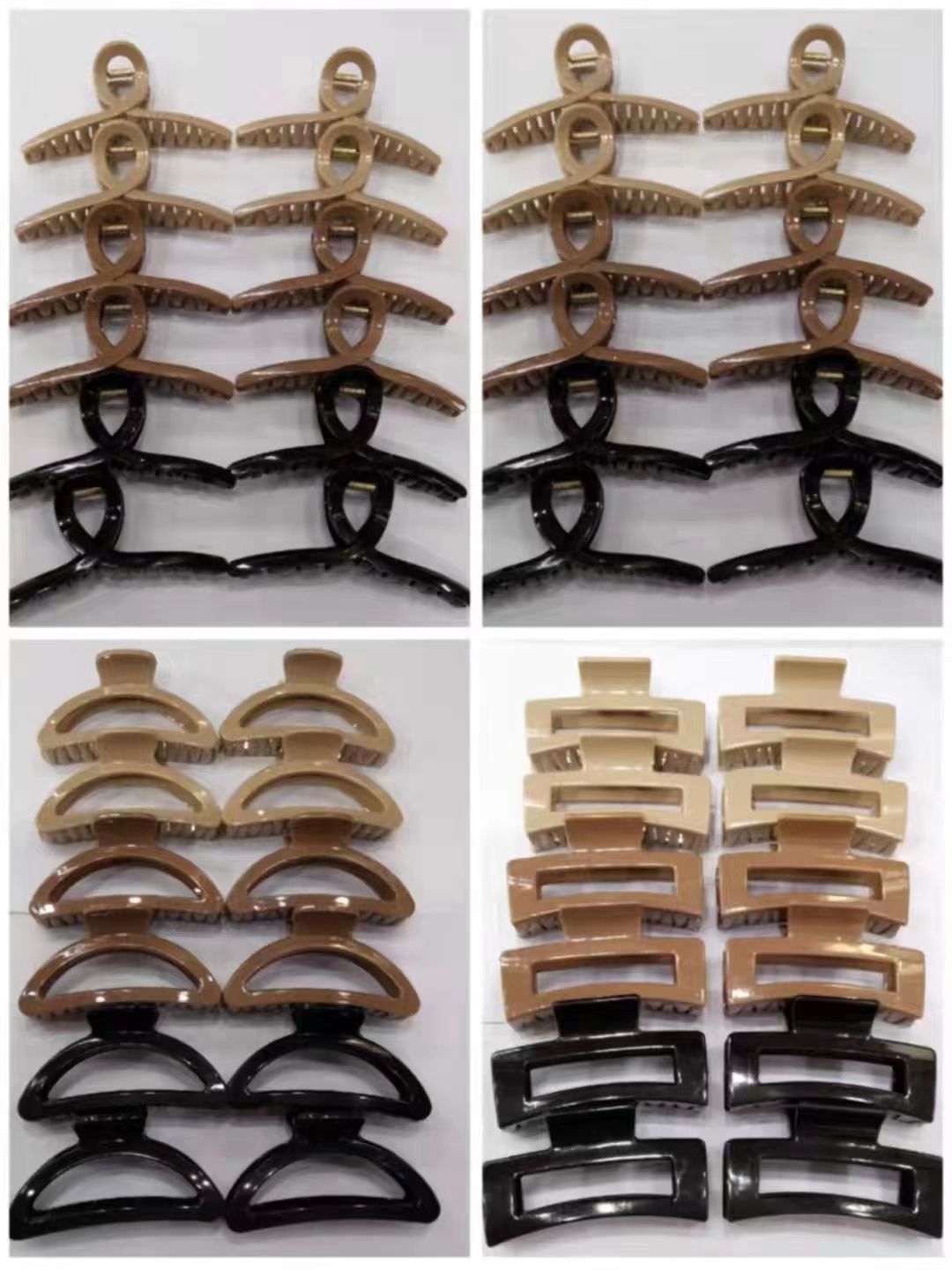 11 cm gentle milk tea, Maillard color series, simple, fashionable and classic hair clip headwear, back of the head hair clip, scratch-off headwear, bath scratch-off Application Scenario