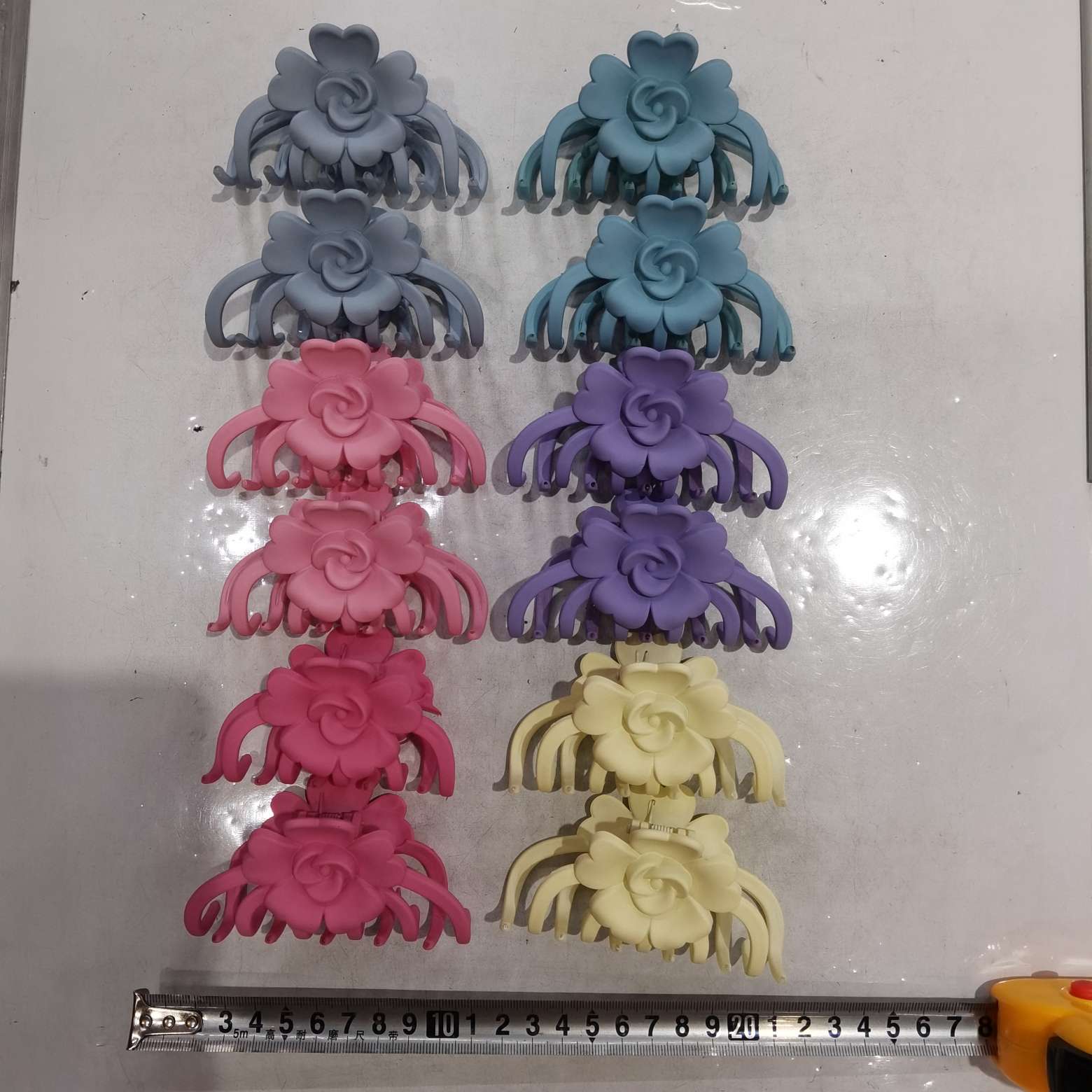 11 cm Flower series Spring and summer fresh and colorful hairpins, stylish and high appearance level headwear, best-selling vacation style, quality grab hairpin headwear Specification image