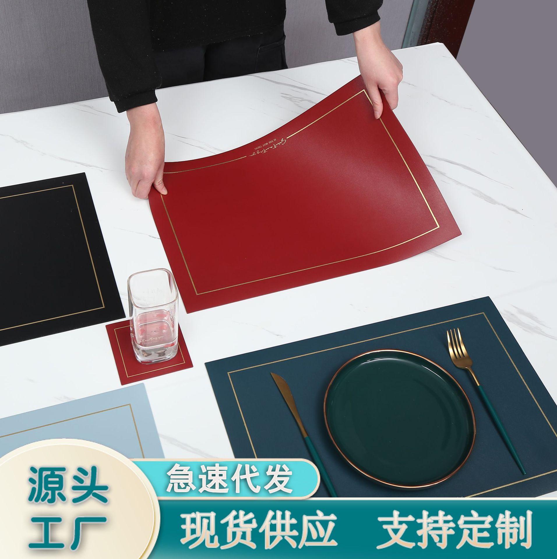 1 Shangpin Tablecloth, placemat, Waterproof tablecloth, Senior Products, sideboard, tablecloth, transparent pvc protective pad, simple and fashionable, daily home use SP002