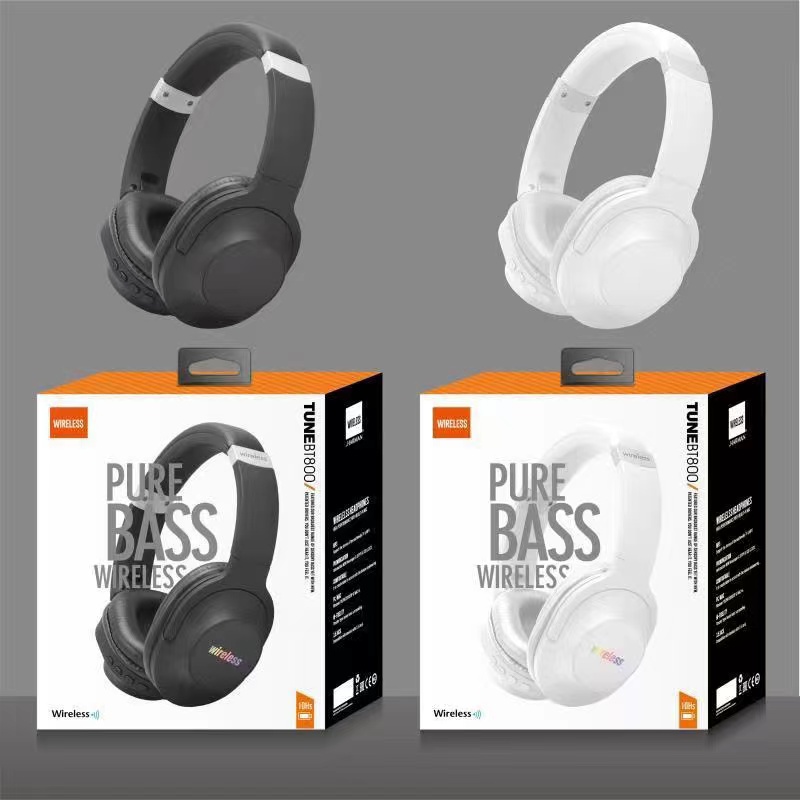 BT800无线头戴式蓝牙耳机闪光带灯立体声可折叠运动耳机