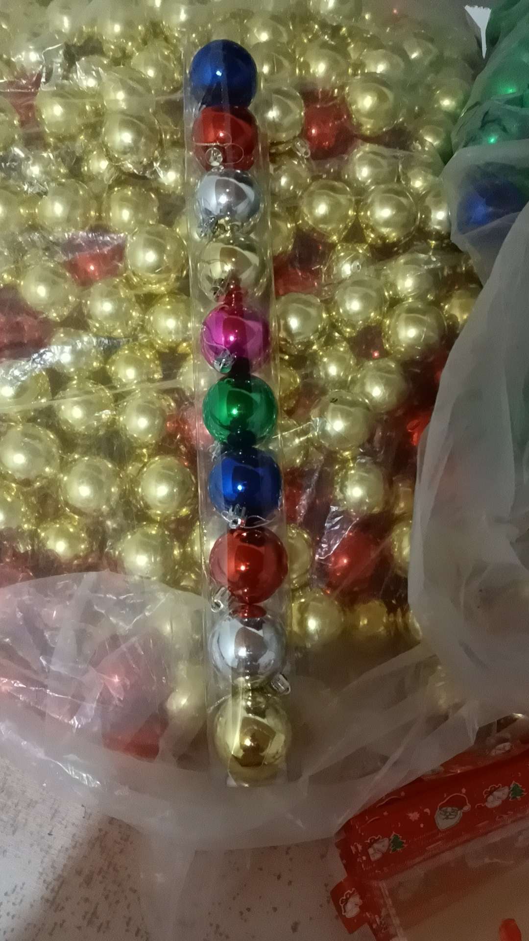 圣诞树装饰用品，袋装，盒装，筒装圣诞球，源头厂家直销详情图2