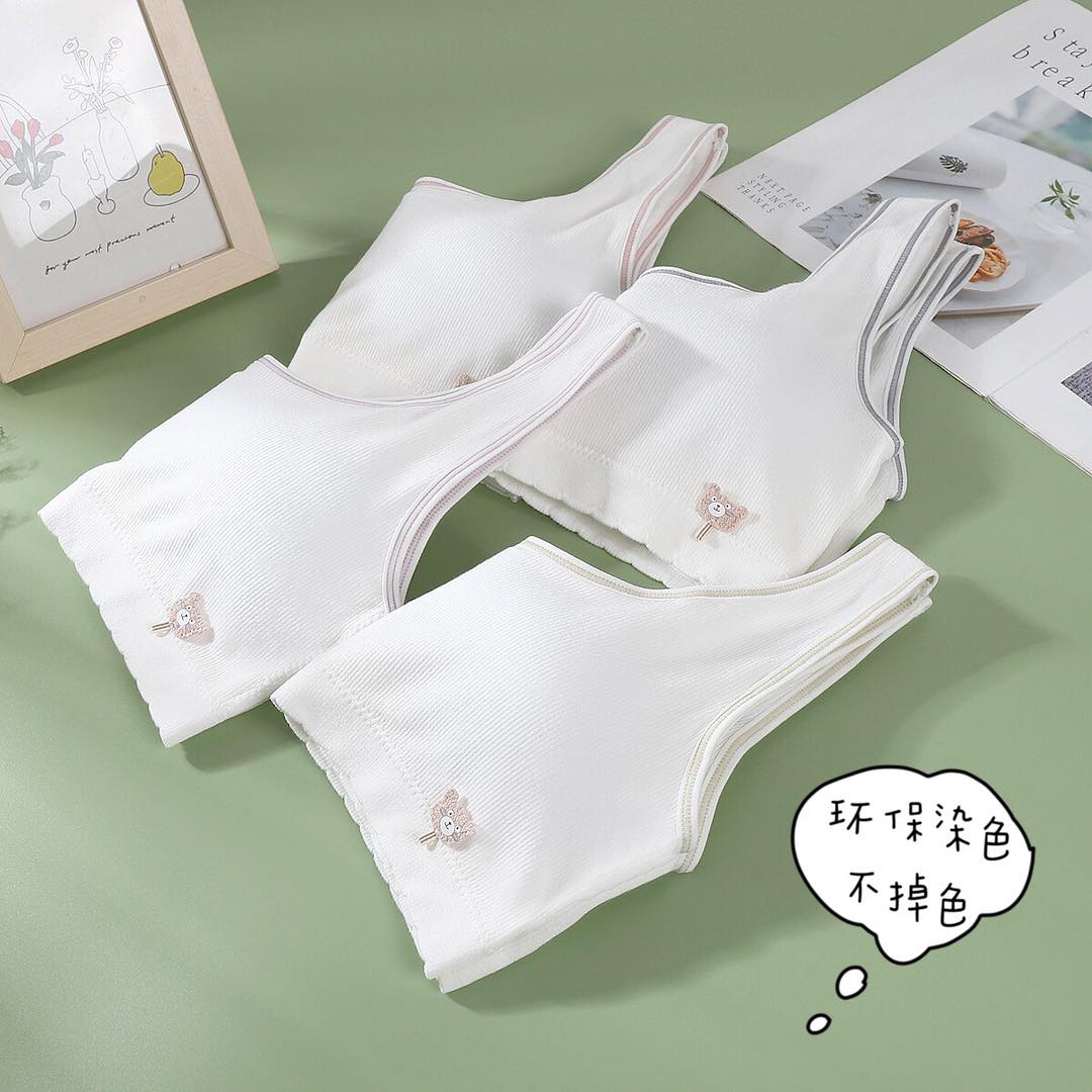 Junior high school girls lingerie Junior high school students top top girls growth bra vest details Picture