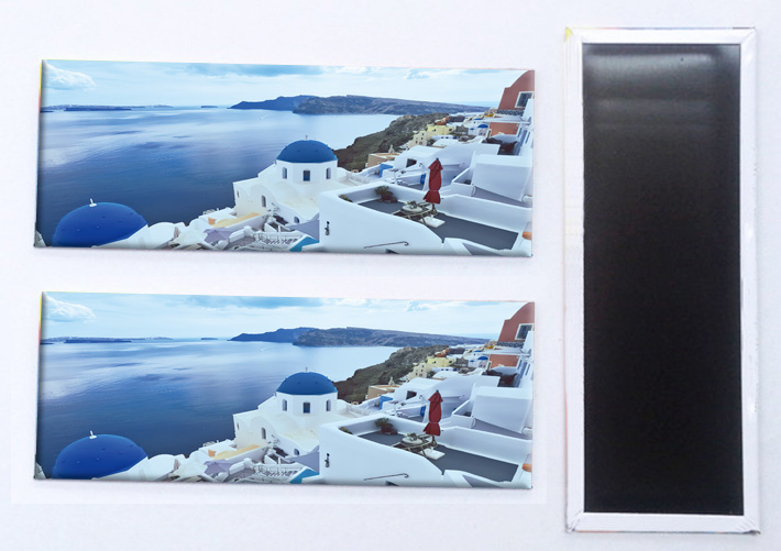 5x12cm 长方形 马口铁冰箱贴 风景 景区旅游纪念品 