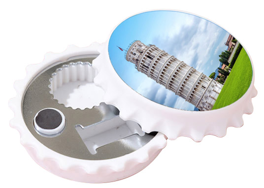 定制产品 啤酒 圆形开瓶器冰箱贴 可以印图案 不锈钢开瓶器7