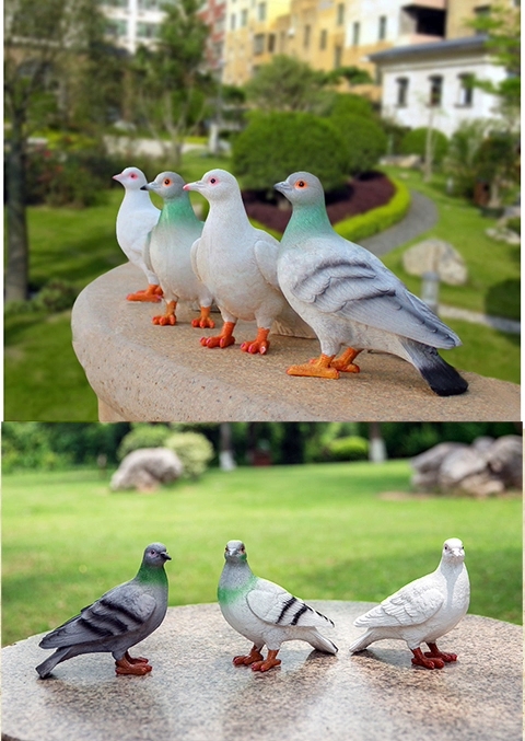 户外花园 庭院装饰品创意树脂摆件工艺品仿真鸟动物雕塑鸽子摆件详情图3