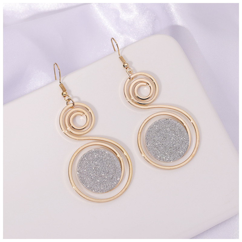 S-Shaped Earrings Europe And The United States Popular Earrings Frosted Stickers Cross-Border Domestic Sales Foreign Trade When Meida Jewelry