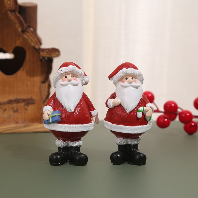 欧美风跨境圣诞节装饰品可爱创意桌面小摆件节树脂工艺品节日礼品