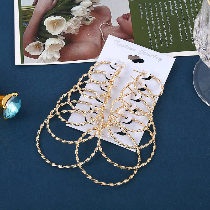 Temperament Hoop Earrings 2024 New Fashionable Summer Style Cold Wind Design Sense Earrings Hoop Female Earrings Application Scenario