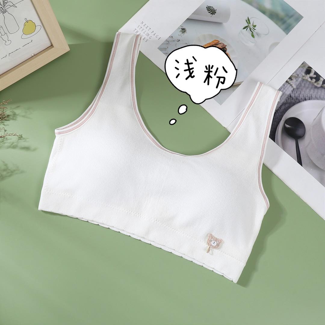 Junior high school girls lingerie Junior high school students top top girls growth bra vest Specification drawing
