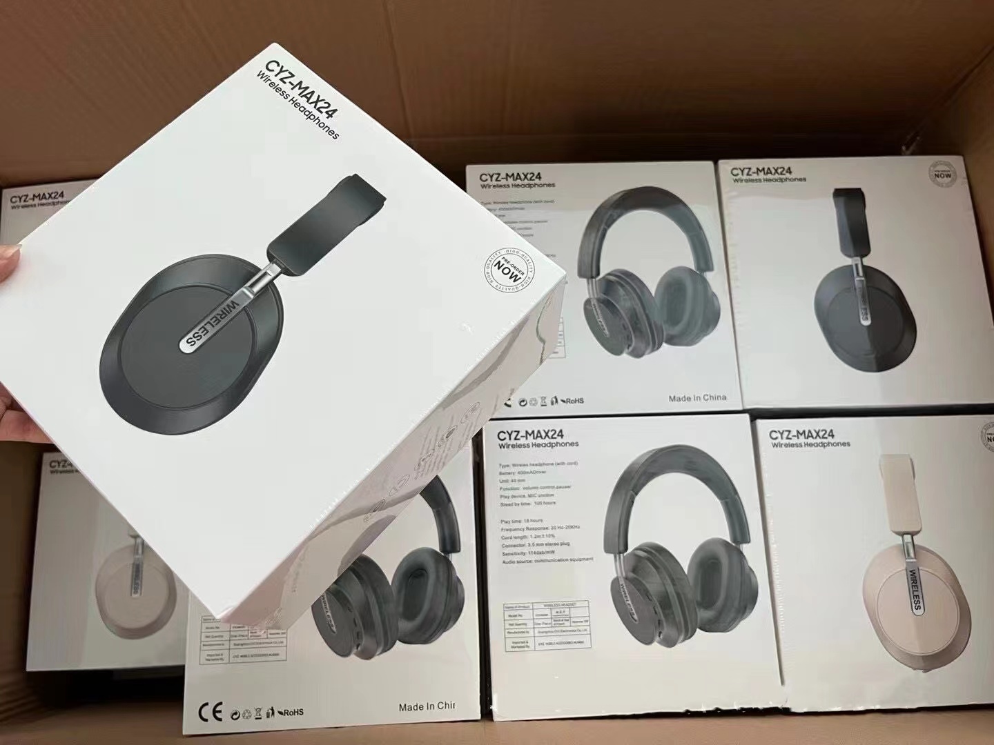 CYZ-MAX24跨境头戴式蓝牙耳机重低音无线运动游戏耳麦好质量