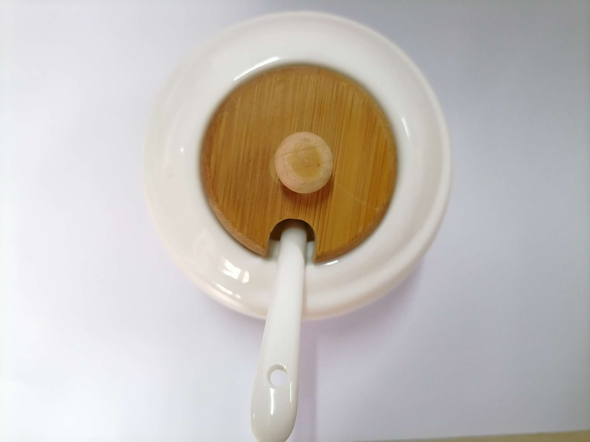 创意异型陶瓷调料罐配竹元素，糖罐果酱罐早餐必备品细节图