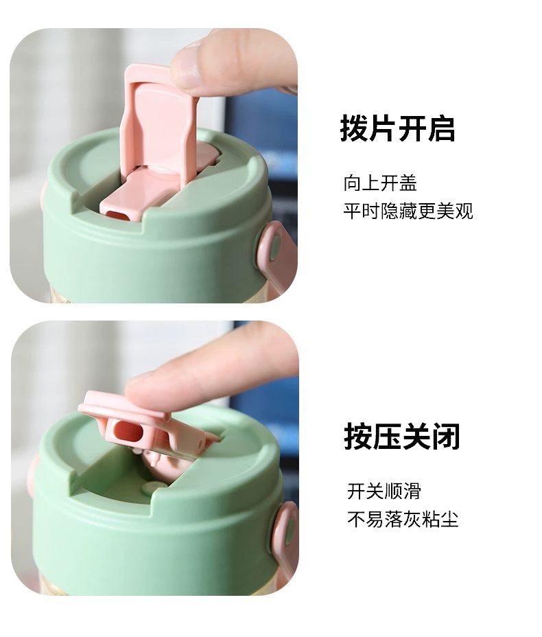 J63-709 Summer Water Cup, Student Straw Cup, Portable Flower tea Plastic Cup, High appearance level, Office tea and coffee cup detail image 7