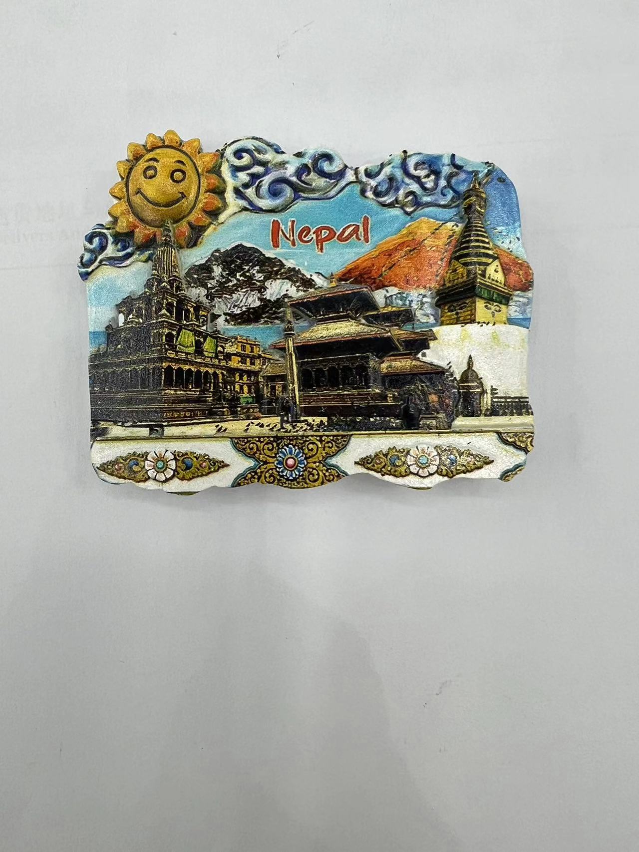 创意旅游新款树脂冰箱贴，尼泊尔风景建筑纪念品，风景冰箱贴 大野宝工艺礼品立体高亮磁铁冰箱贴7263