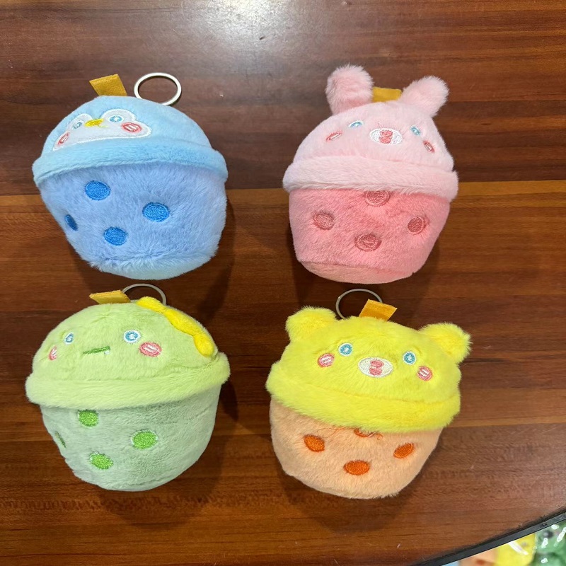 Plush toy pendants, small ice cream dolls, couple boys and girls schoolbag hanging accessories, wedding scattering gifts, plush toys